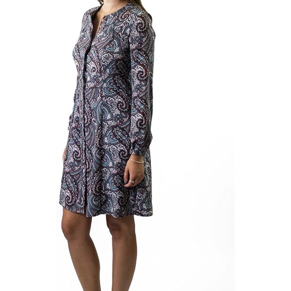 Women’s Paisley Button Front Dress - Picture 3 of 7